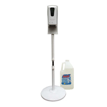 Load image into Gallery viewer, Automatic gel sanitizer dispenser with stand plus 1 gallon of gel sanitizer
